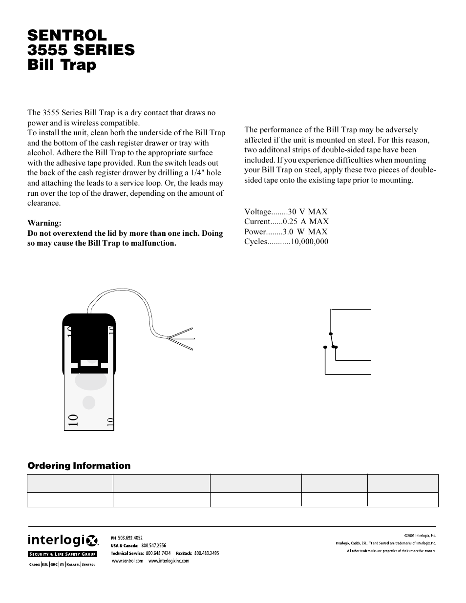 Interlogix 3555 Series User Manual | 1 page