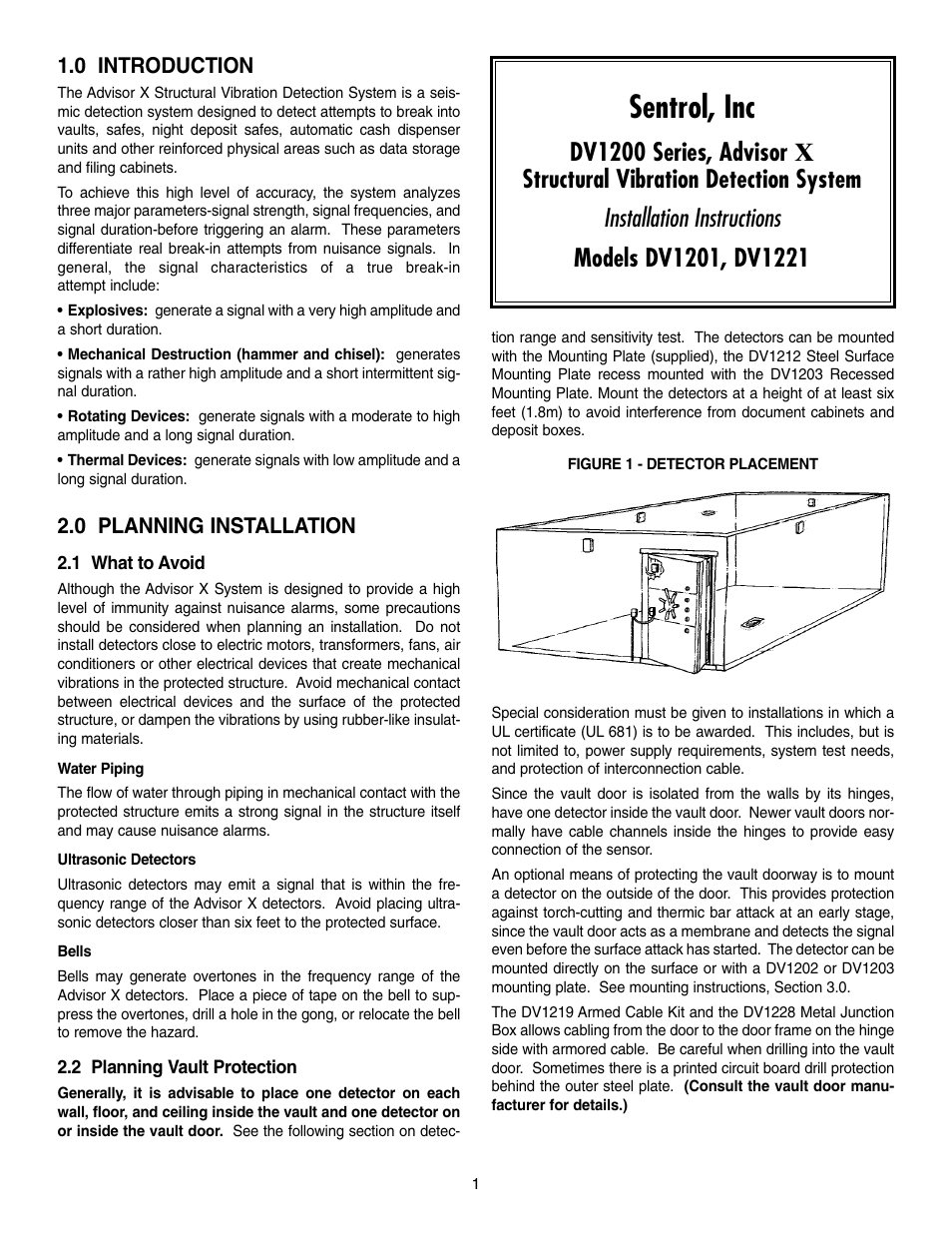 Interlogix DV1200 Series User Manual | 8 pages