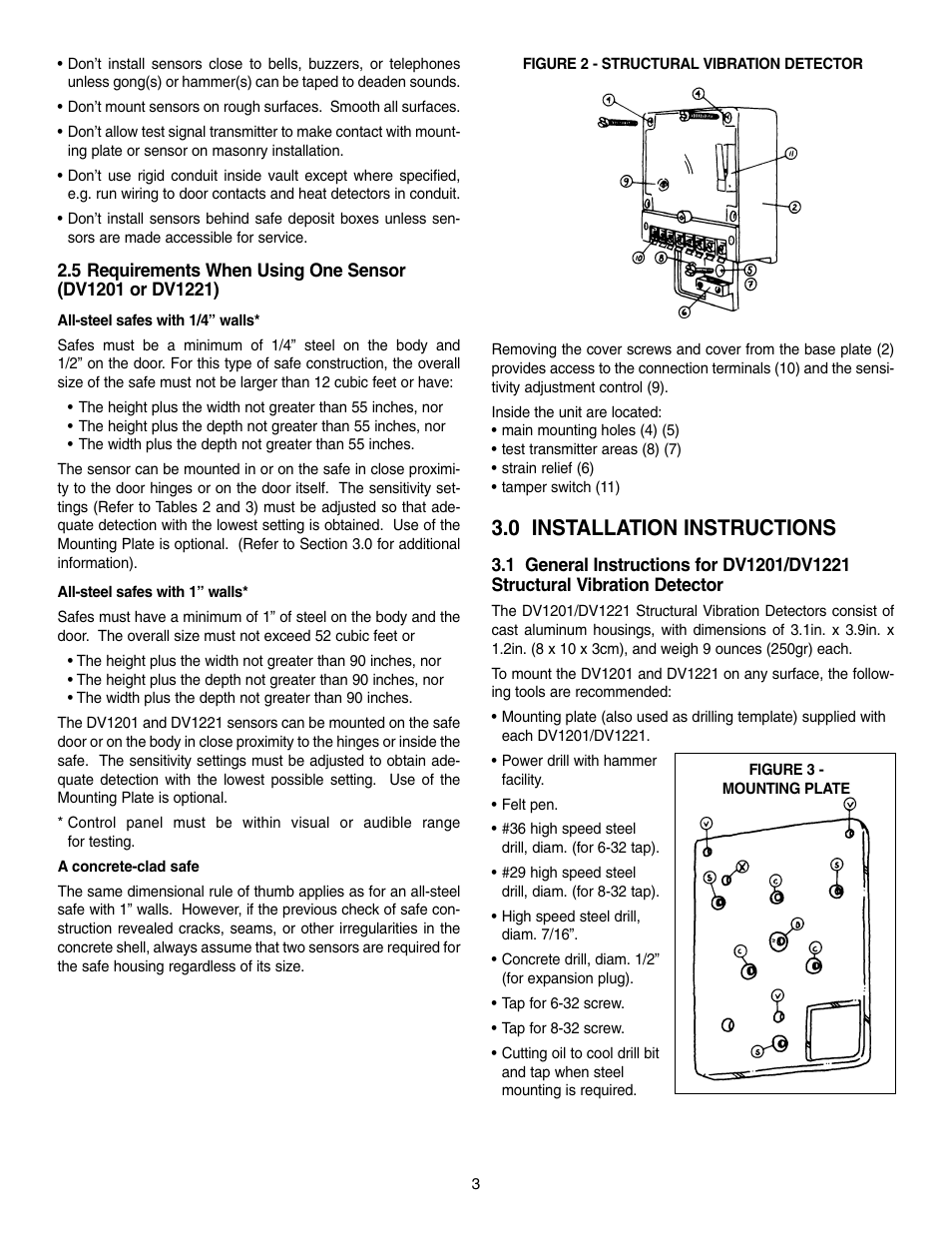 0 installation instructions | Interlogix DV1200 Series User Manual | Page 3 / 8