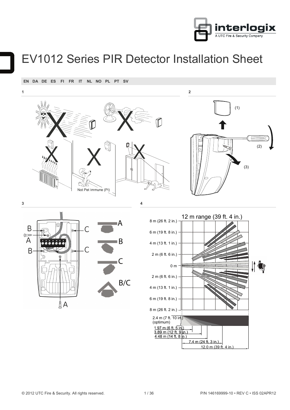 Interlogix EV1012 User Manual | 36 pages