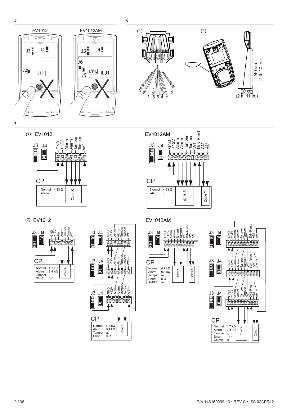 Ev1012, J3 j4, Ev1012am | Interlogix EV1012 User Manual | Page 2 / 36