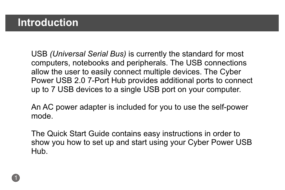 Introduction | CyberPower Systems CyberPower CP CP-H720P User Manual | Page 4 / 14