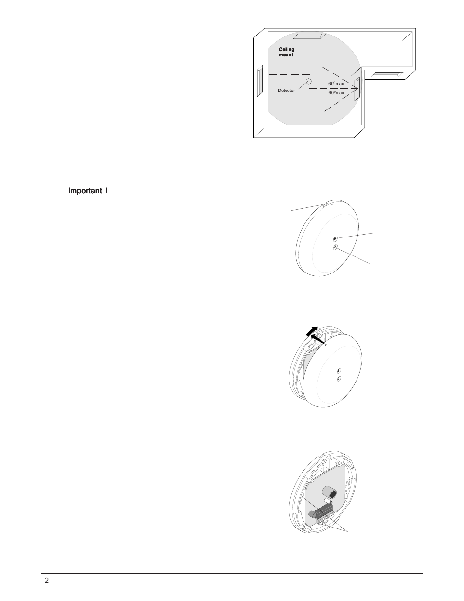 Installing the detector | Interlogix 5812-RND User Manual | Page 2 / 4