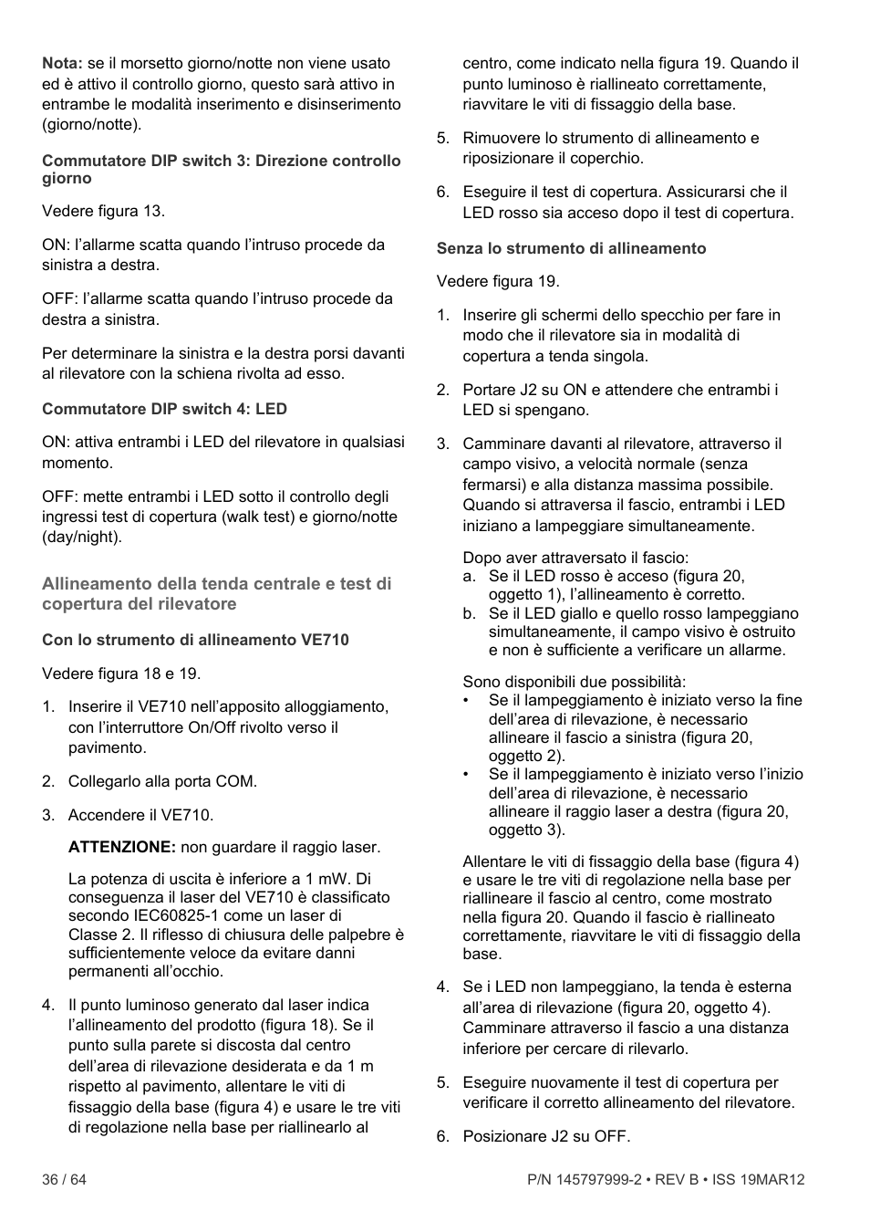 Interlogix VE736 User Manual | Page 36 / 64