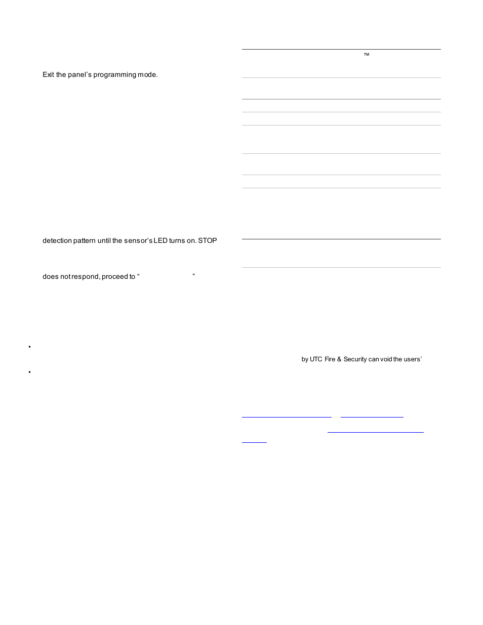 Final testing, Troubleshooting, Specifications | Regulatory information, Contact information | Interlogix 60-807-01-95R User Manual | Page 4 / 4