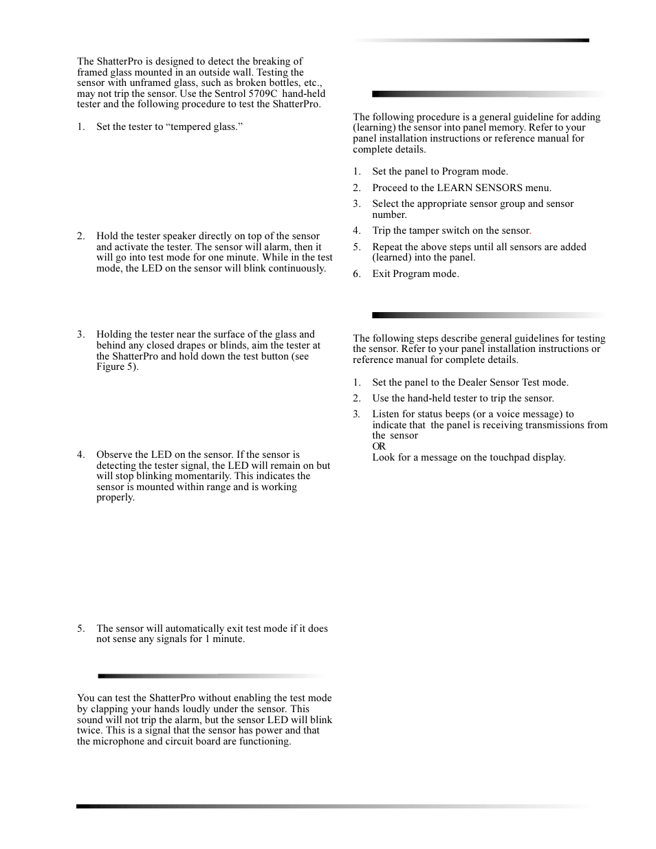 Testing the system | Interlogix NX-488 User Manual | Page 3 / 4