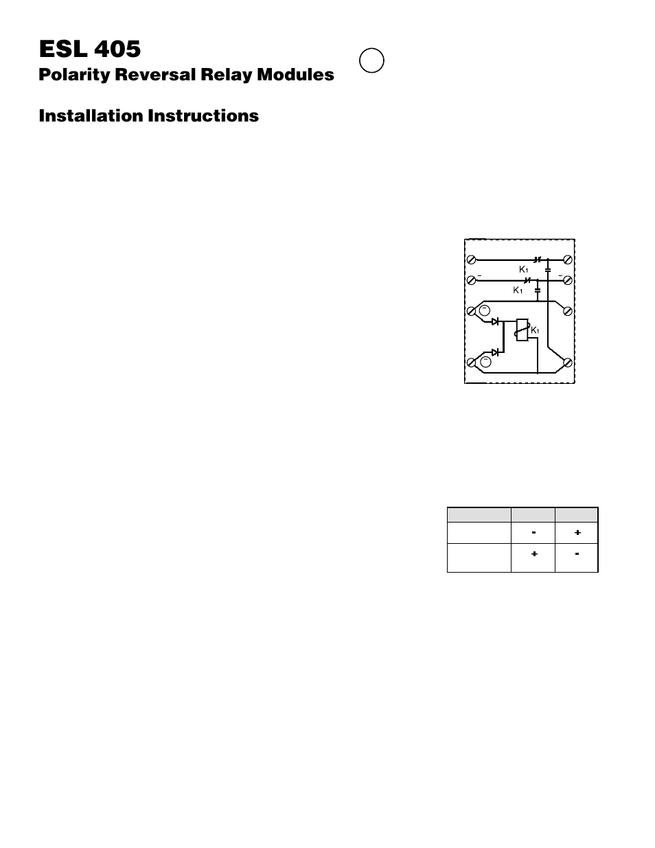 Interlogix ESL 405 User Manual | 2 pages