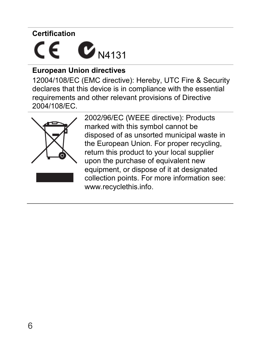 Interlogix TVD-5125TE-3 User Manual | Page 6 / 8