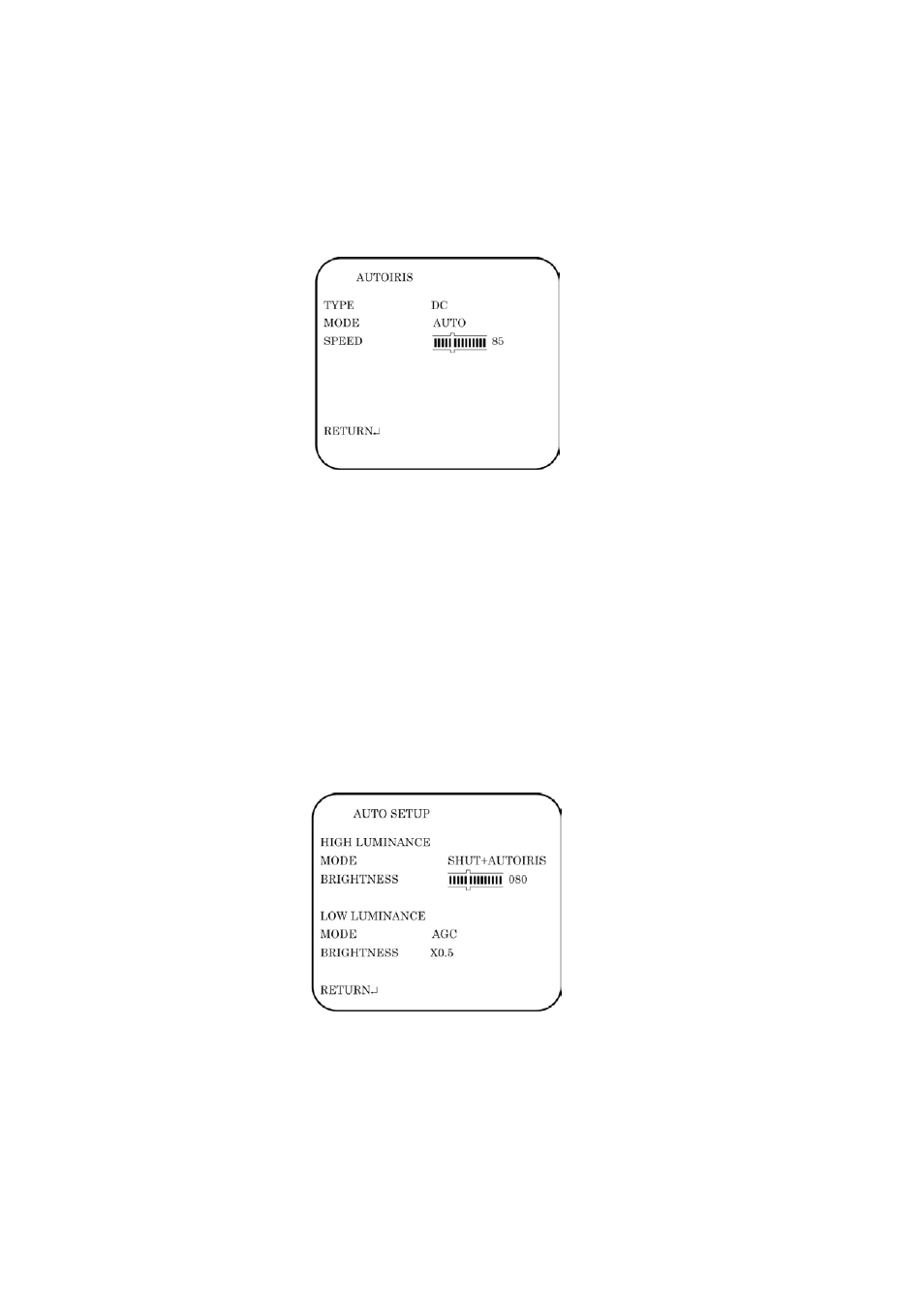 Set shutter/agc | Interlogix TVC-6120-1 User Manual User Manual | Page 10 / 19