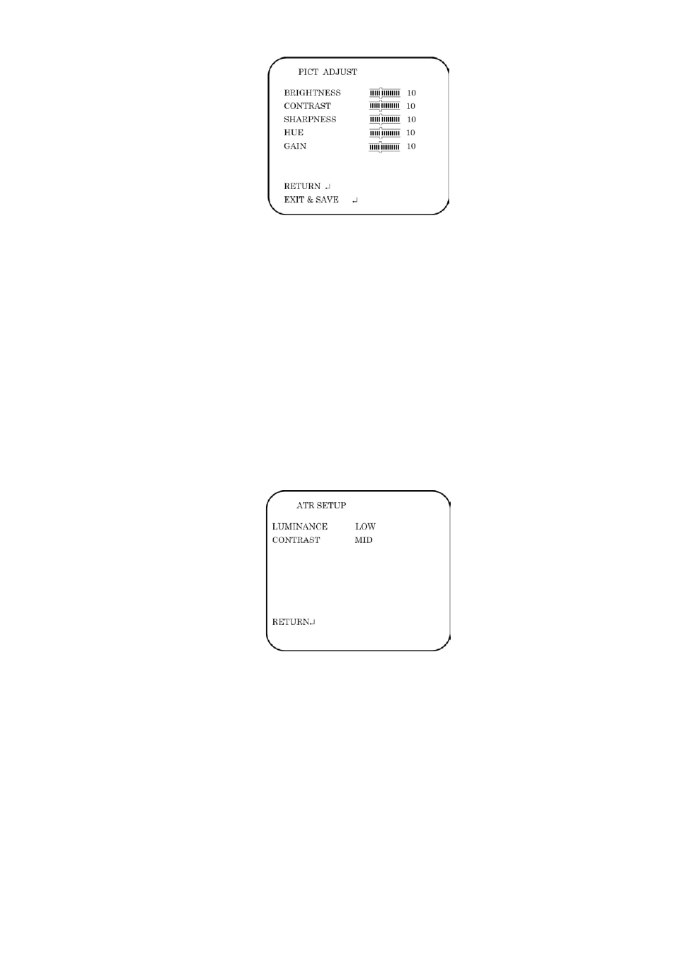Set atr level, Set motion detection | Interlogix TVC-6120-1 User Manual User Manual | Page 13 / 19