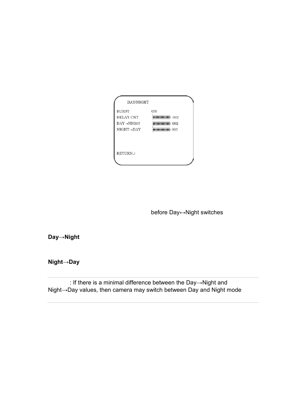 Set day/night mode, Set image noise reduction | Interlogix TVC-6120-1 User Manual User Manual | Page 15 / 19