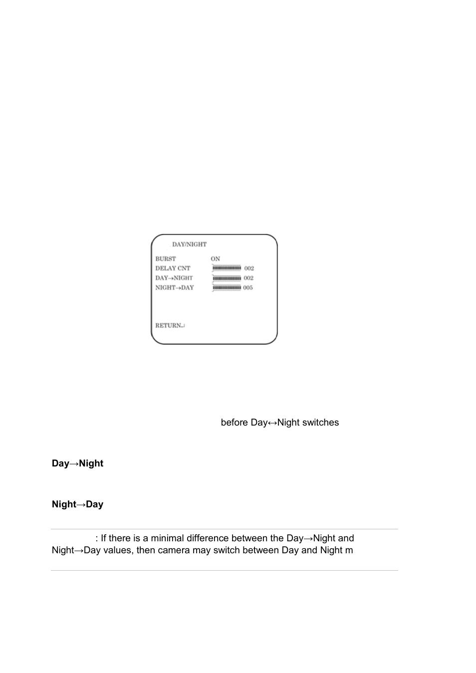 Set day/night mode | Interlogix TVD-6125VE-2 User Manual User Manual | Page 16 / 20