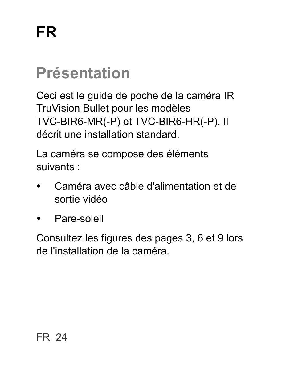 Fr présentation | Interlogix TVC-BIR6-MR-HR User Manual | Page 26 / 60