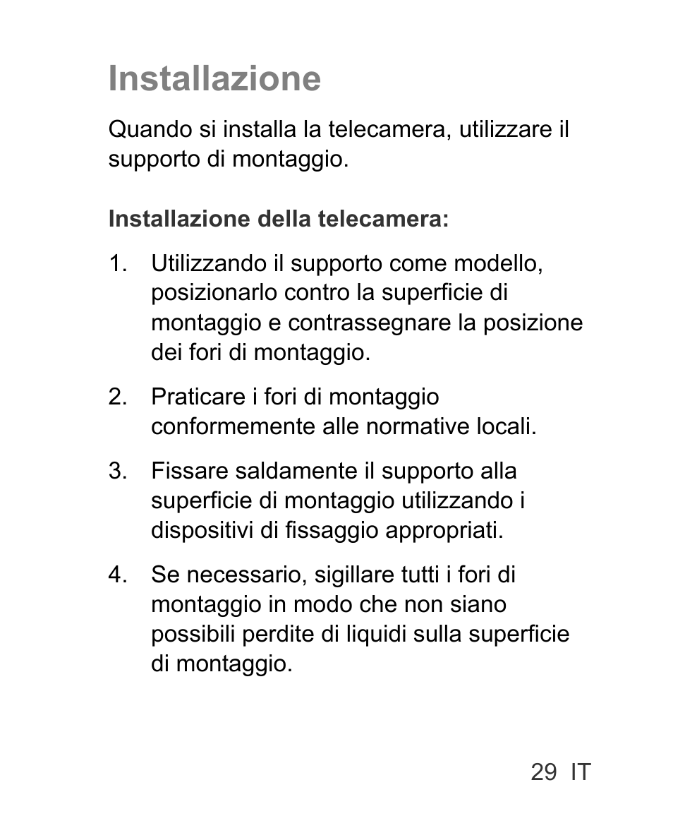 Installazione | Interlogix TVC-BIR6-MR-HR User Manual | Page 31 / 60
