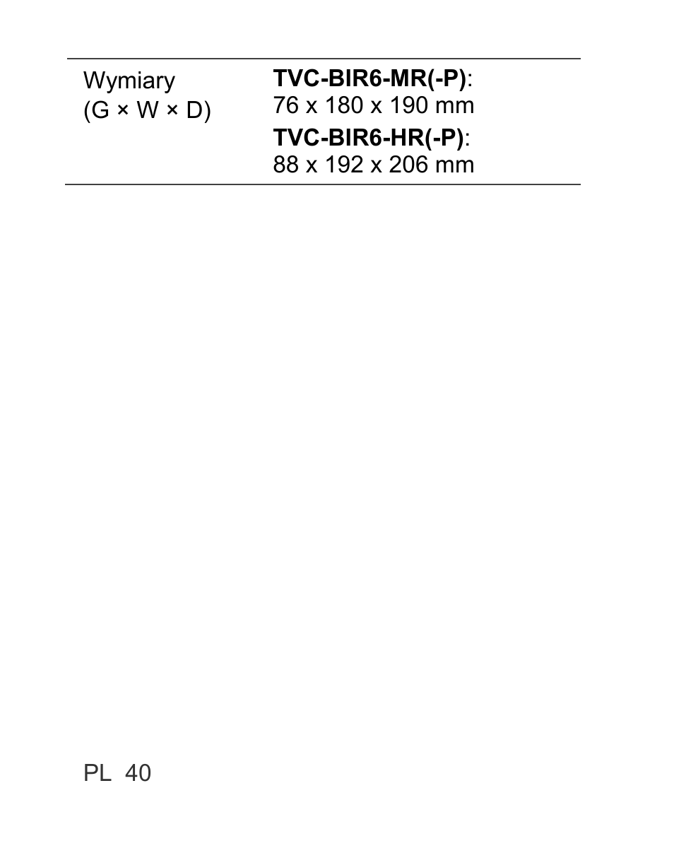 Interlogix TVC-BIR6-MR-HR User Manual | Page 42 / 60