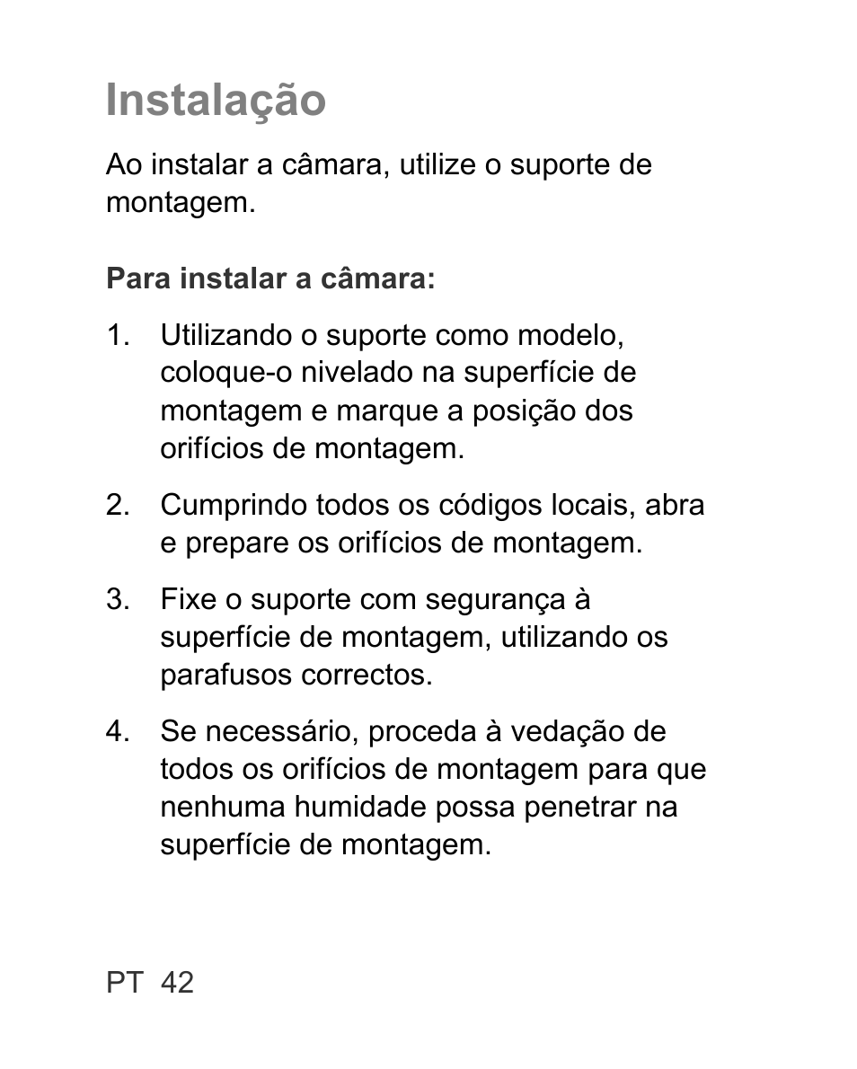 Instalação | Interlogix TVC-BIR6-MR-HR User Manual | Page 44 / 60