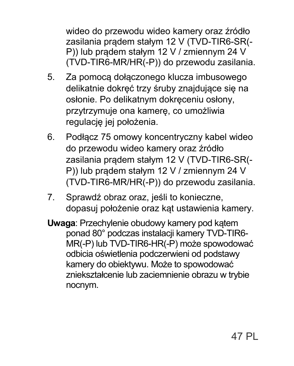 Interlogix TVD-TIR6 User Manual | Page 49 / 76