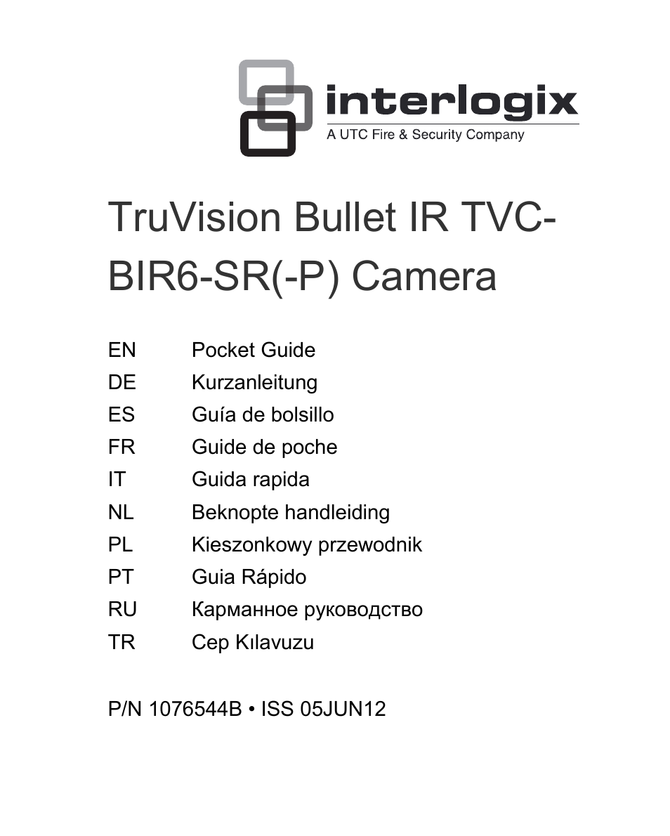 Interlogix TVC-BIR6-SR User Manual | 40 pages