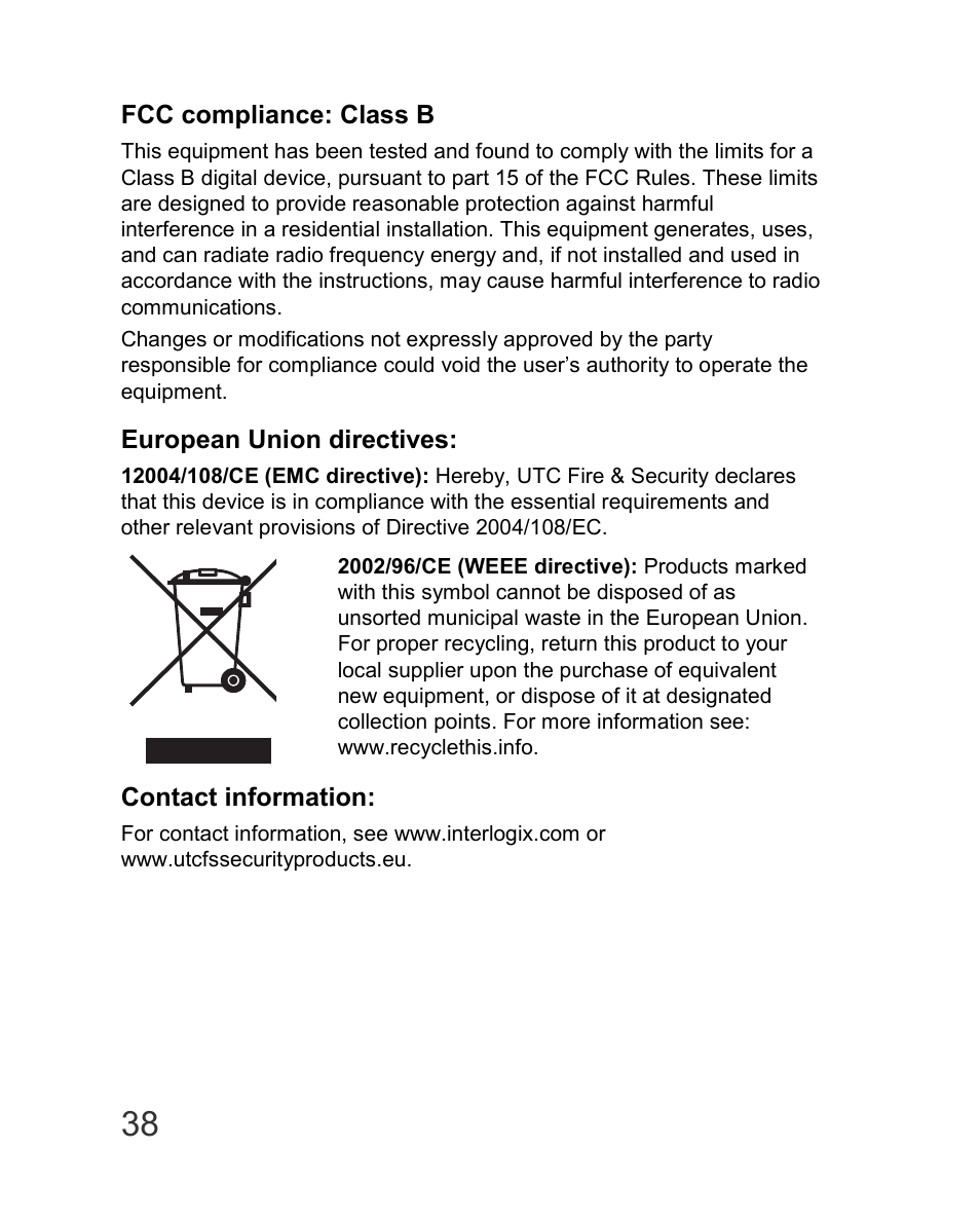 Interlogix TVC-BIR6-SR User Manual | Page 40 / 40