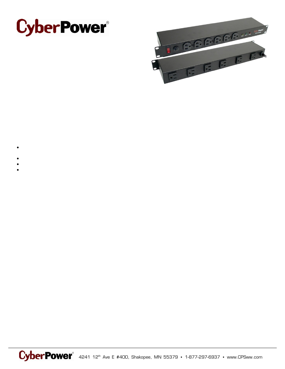 CyberPower 1215RMS User Manual | 2 pages