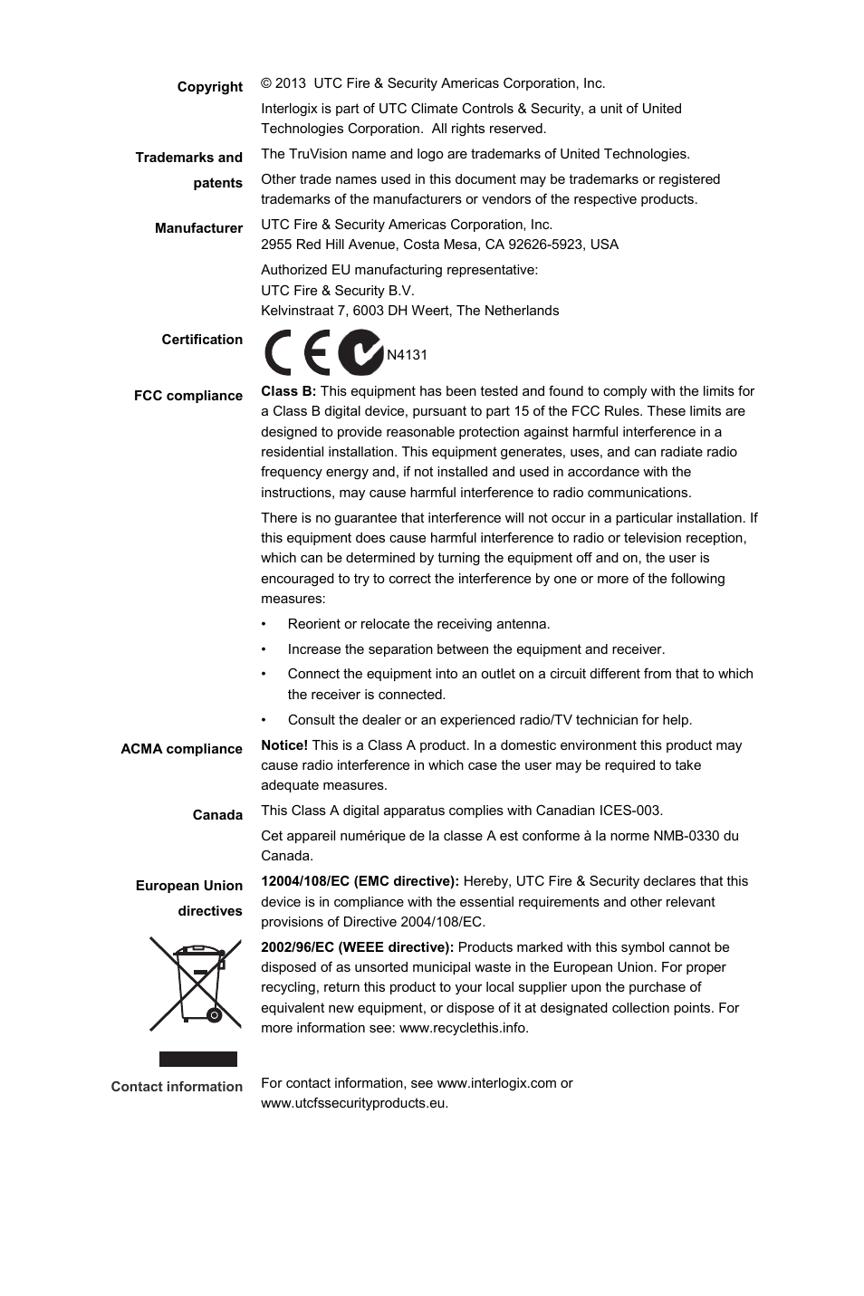 Interlogix TVW-2101 User Manual User Manual | Page 2 / 12