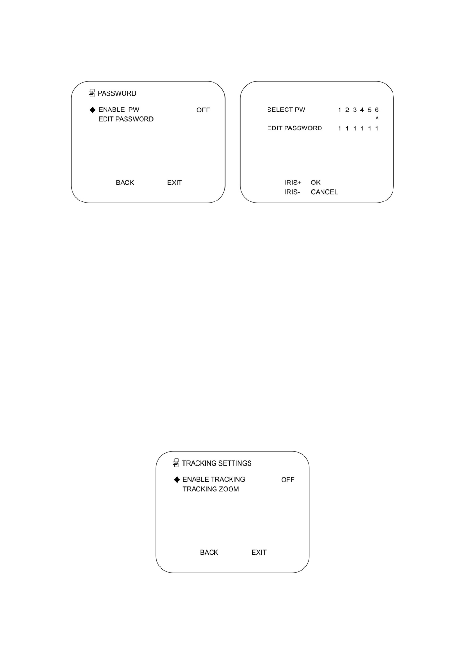 Tracking settings | Interlogix TruVision 960H Premium Resolution Series PTZ Cameras Configuration Manual User Manual | Page 36 / 38