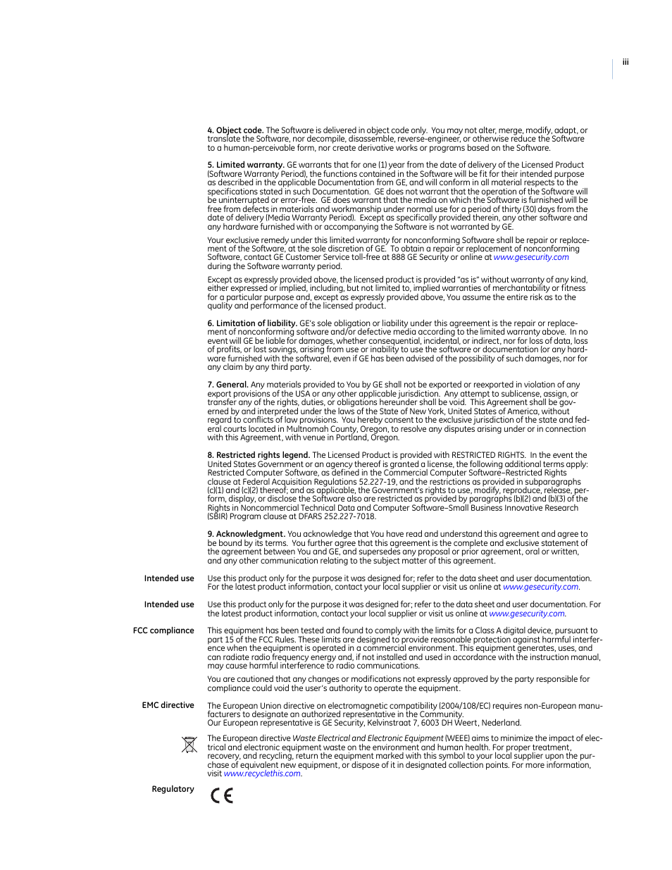 Interlogix UltraView PTZ Dome Series User Manual | Page 3 / 64