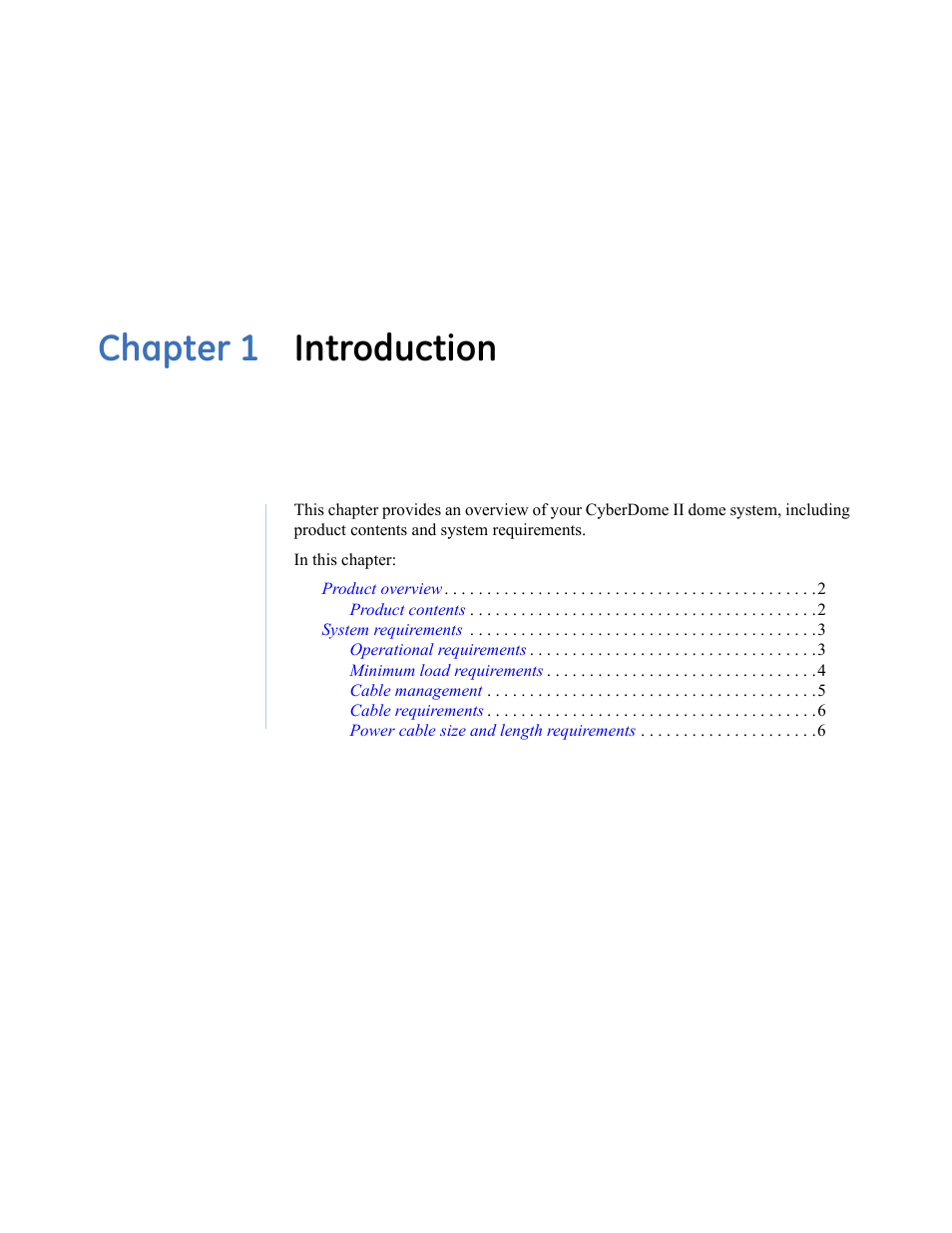 Chapter 1 introduction, Chapter 1. introduction | Interlogix UltraView PTZ Dome Series User Manual | Page 9 / 64