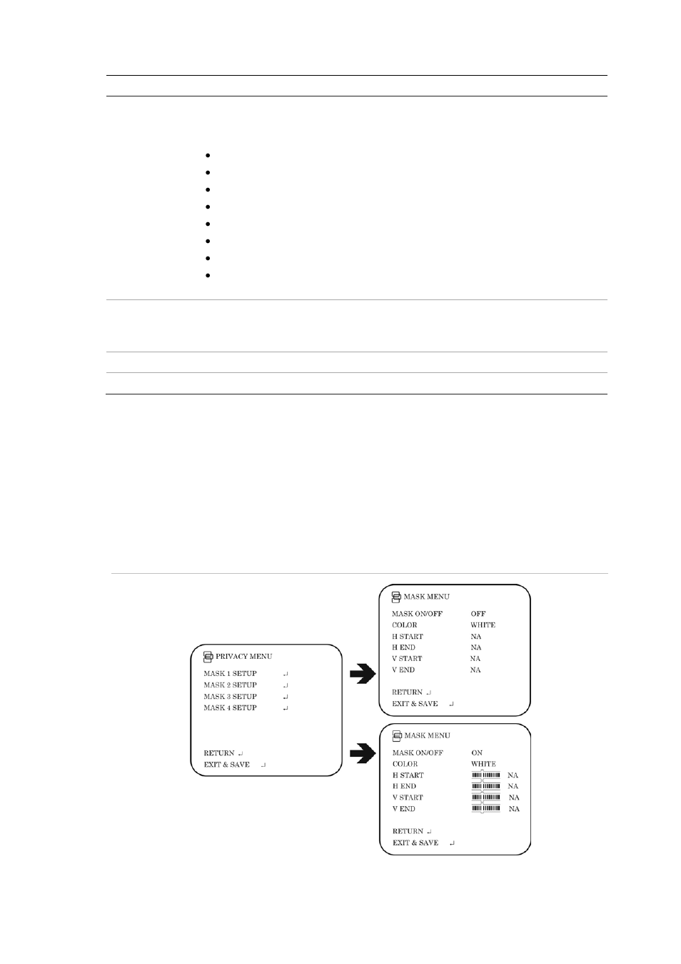 Privacy menu | Interlogix UVD-6120VE-2 User Manual User Manual | Page 13 / 16