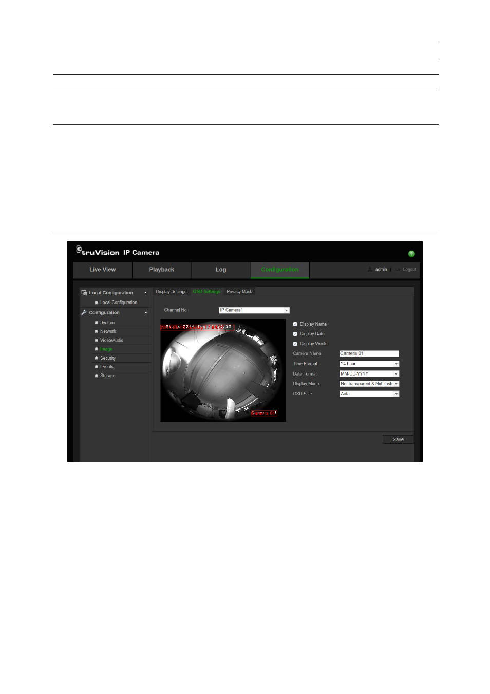 Defining how information is displayed | Interlogix TruVision 360° Configuration Manual User Manual | Page 24 / 50