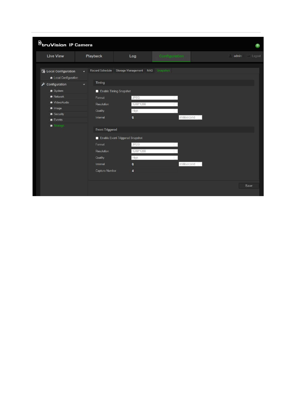 Configuring nas settings | Interlogix TruVision 360° Configuration Manual User Manual | Page 30 / 50