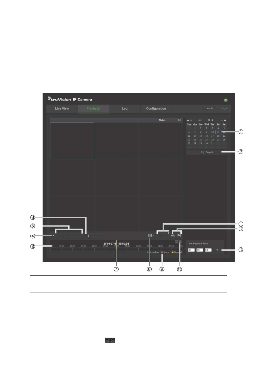 Playing back recorded video | Interlogix TruVision 360° Configuration Manual User Manual | Page 42 / 50