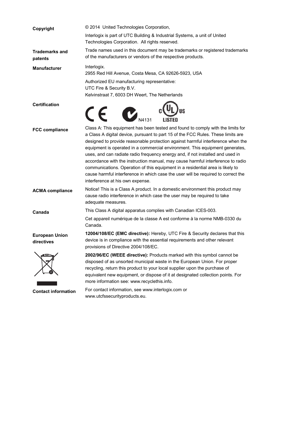 Interlogix TruVision 360° Installation Manual User Manual | Page 2 / 16