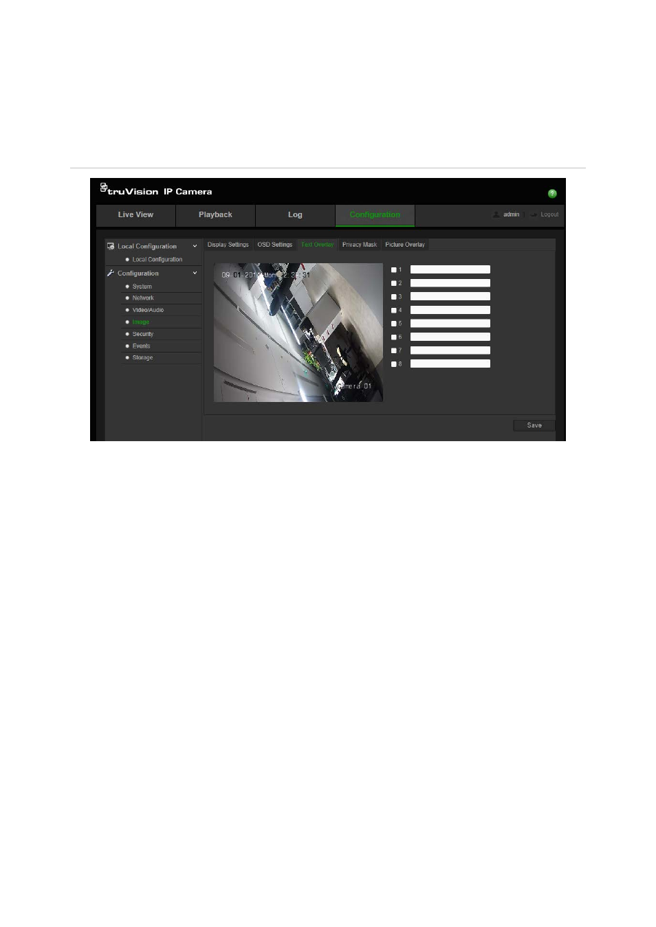 Overlay text, Privacy masks | Interlogix TruVision Intelligent IP Dome Configuration Manual User Manual | Page 26 / 72