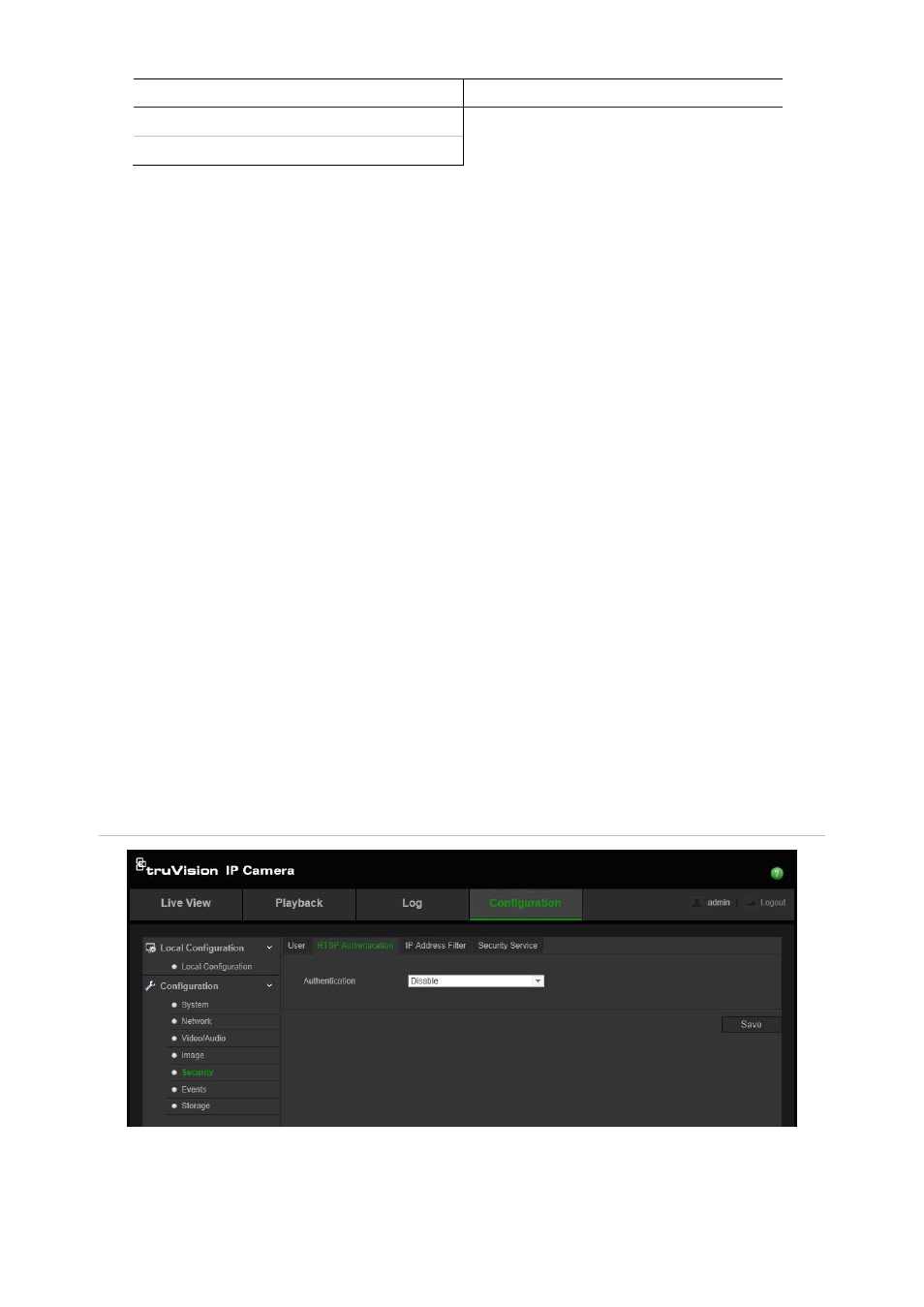 Rtsp authentication | Interlogix TruVision Intelligent IP Dome Configuration Manual User Manual | Page 57 / 72