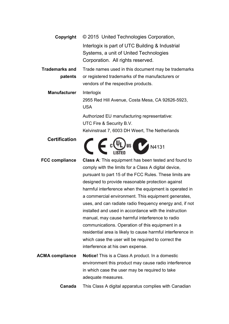 Interlogix TruVision Intelligent IP Dome Installation Manual User Manual | Page 2 / 40