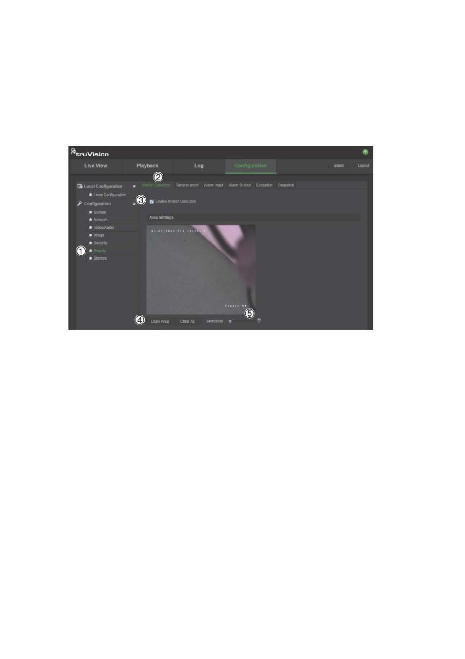Interlogix TruVision IP Megapixel PTZ Configuration Manual User Manual | Page 36 / 68