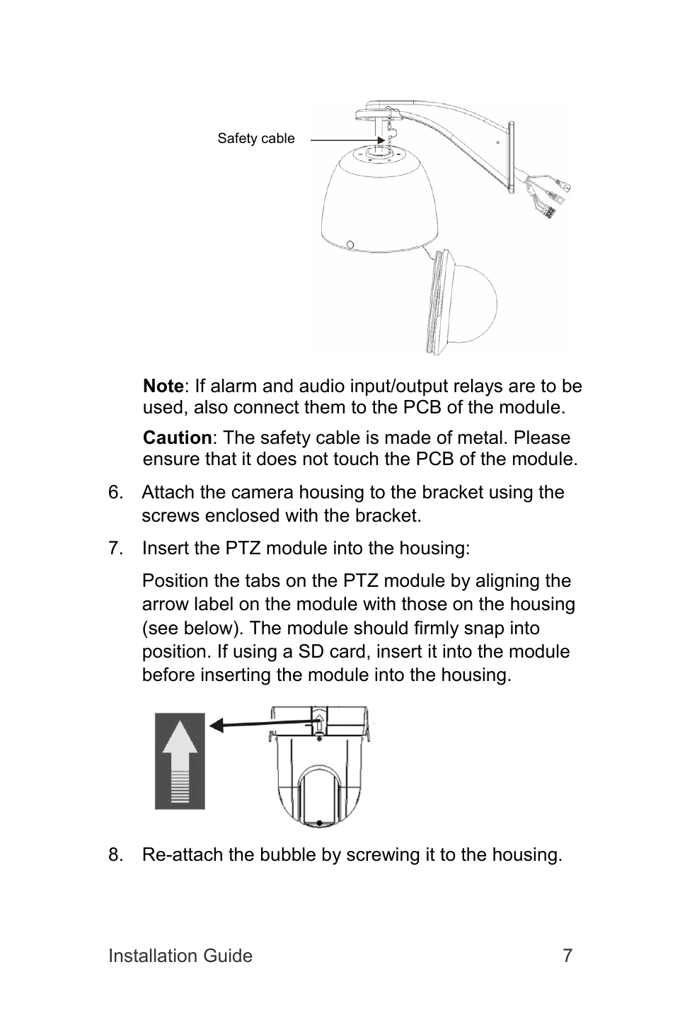 Interlogix TruVision IP Megapixel PTZ Installation Manual User Manual | Page 7 / 20