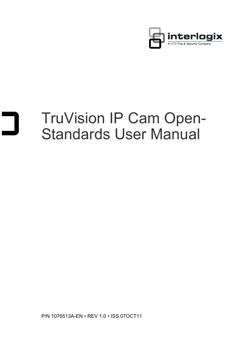 Interlogix TruVision IP Open Standards Box User Manual User Manual | 64 pages