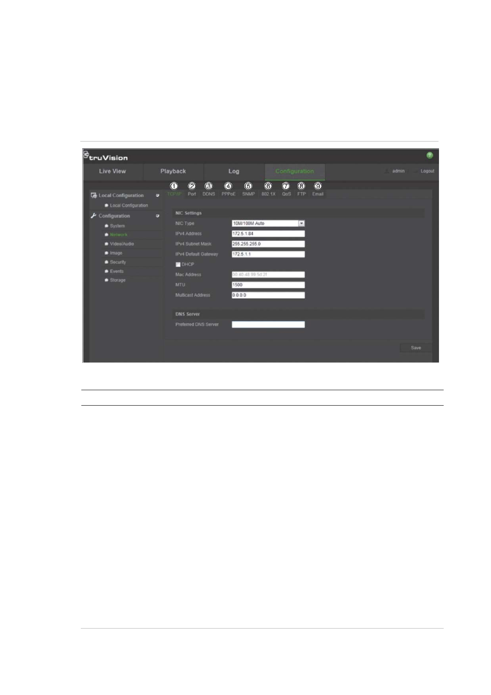 Network settings | Interlogix TruVision IP Camera Configuration Manual User Manual | Page 17 / 54