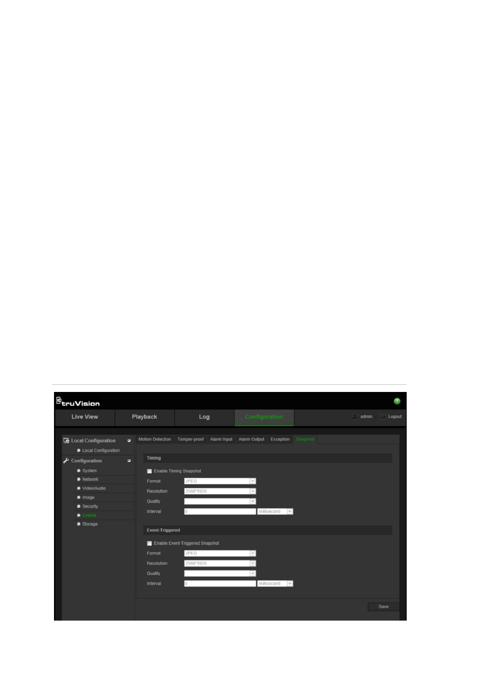 Snapshot parameters | Interlogix TruVision IP Camera Configuration Manual User Manual | Page 32 / 54