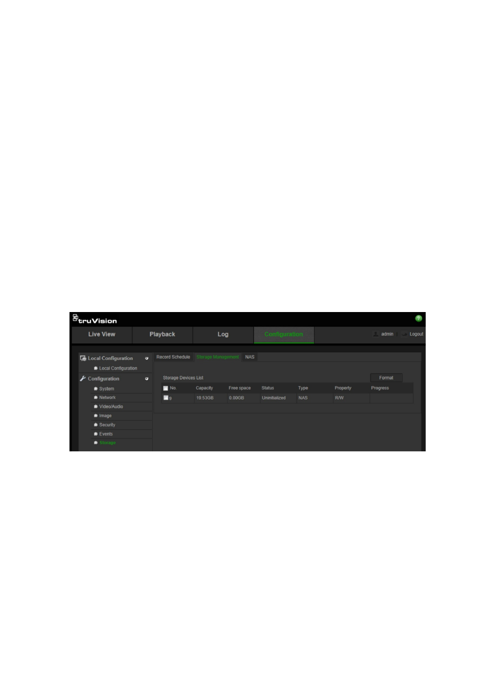 Storage devices, Recording schedule | Interlogix TruVision IP Camera Configuration Manual User Manual | Page 34 / 54