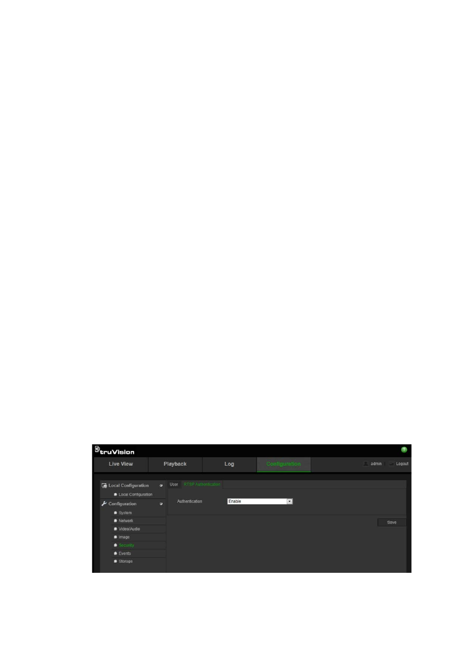 Rtsp authentication, Modify user information | Interlogix TruVision IP Camera Configuration Manual User Manual | Page 41 / 54