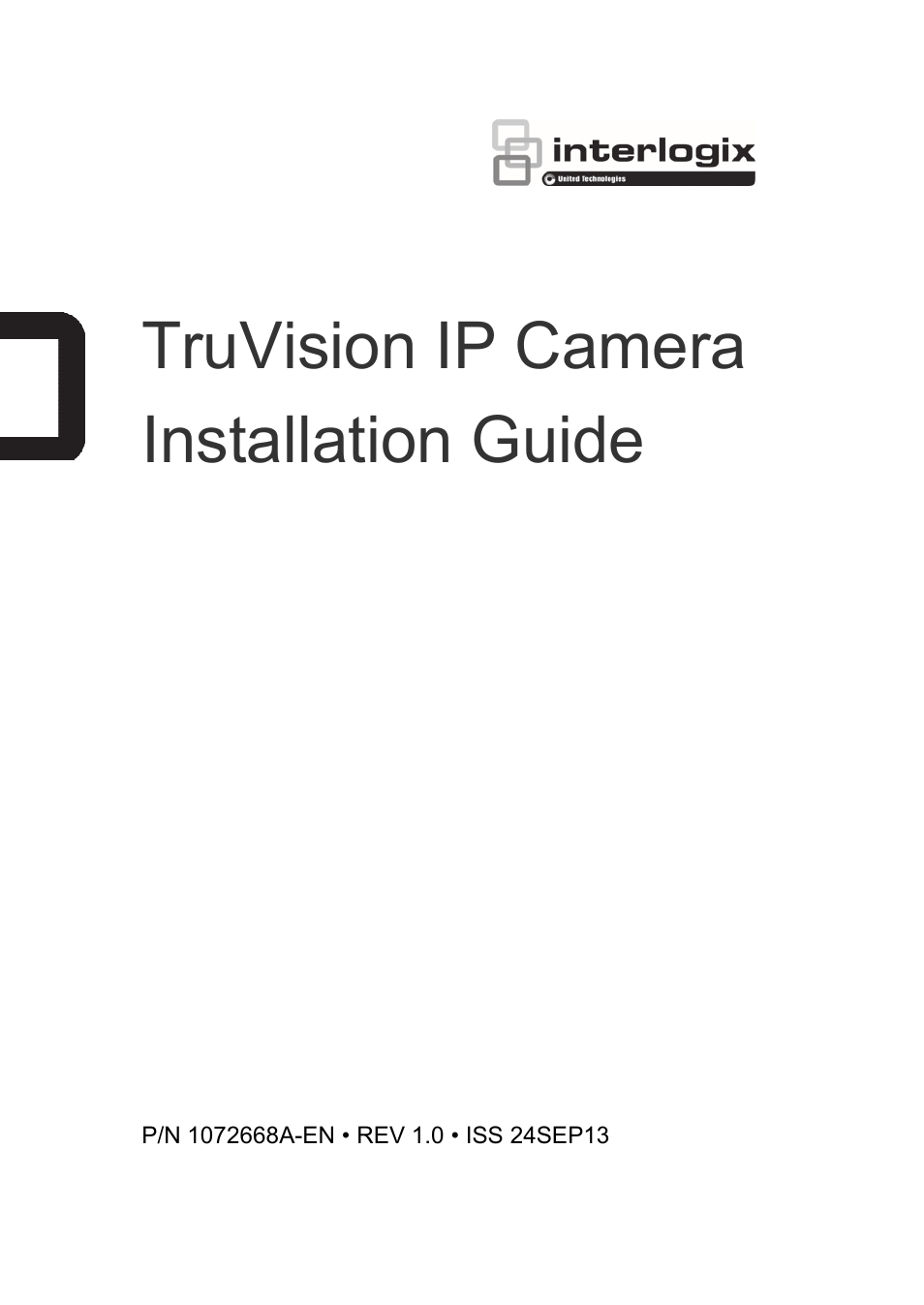 Interlogix TruVision IP Camera Installation Guide User Manual | 28 pages