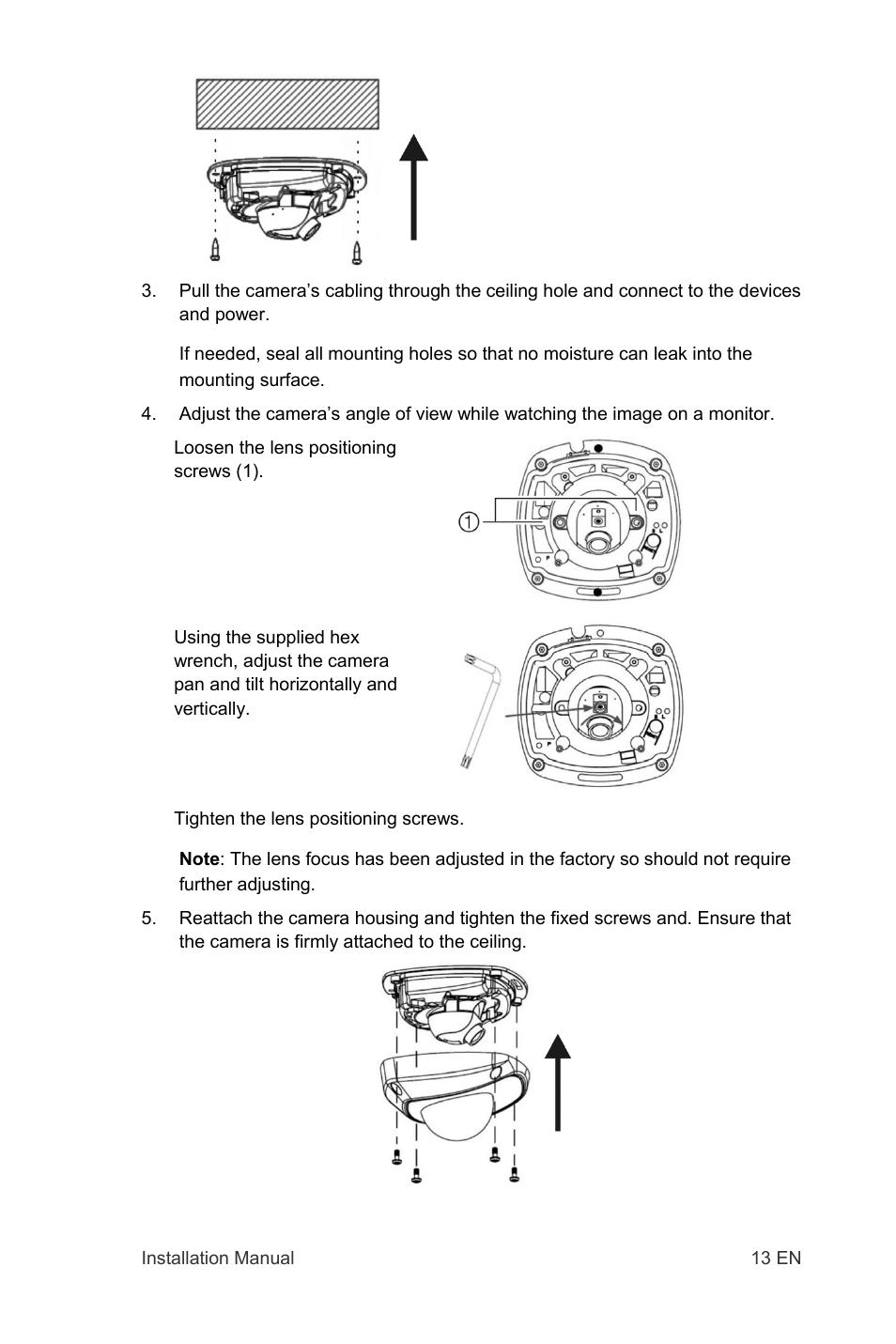Interlogix TruVision IP Open Standards Dome Cameras Installation Manual User Manual | Page 13 / 16