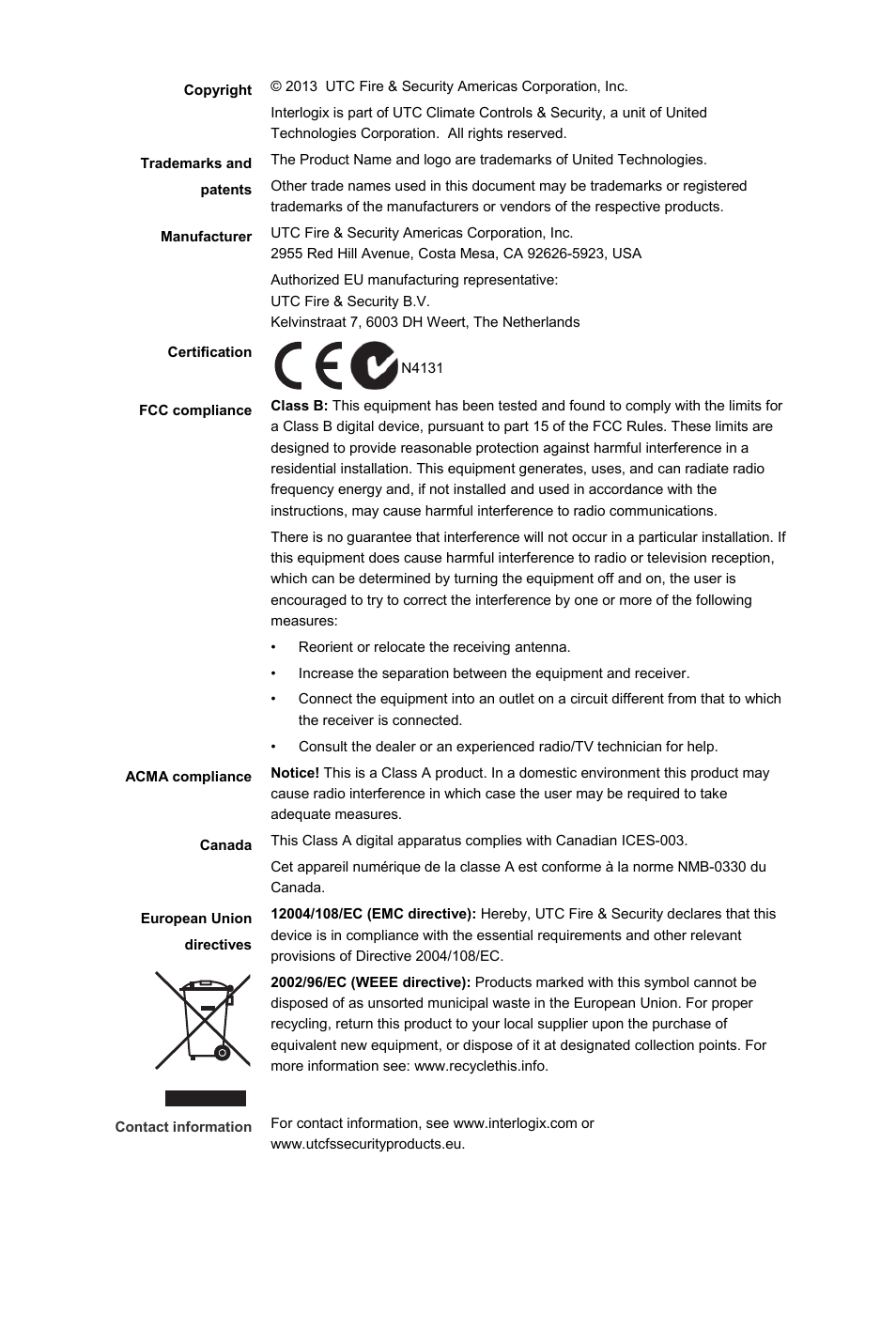 Interlogix TruVision IP Open Standards Dome Cameras Installation Manual User Manual | Page 2 / 16