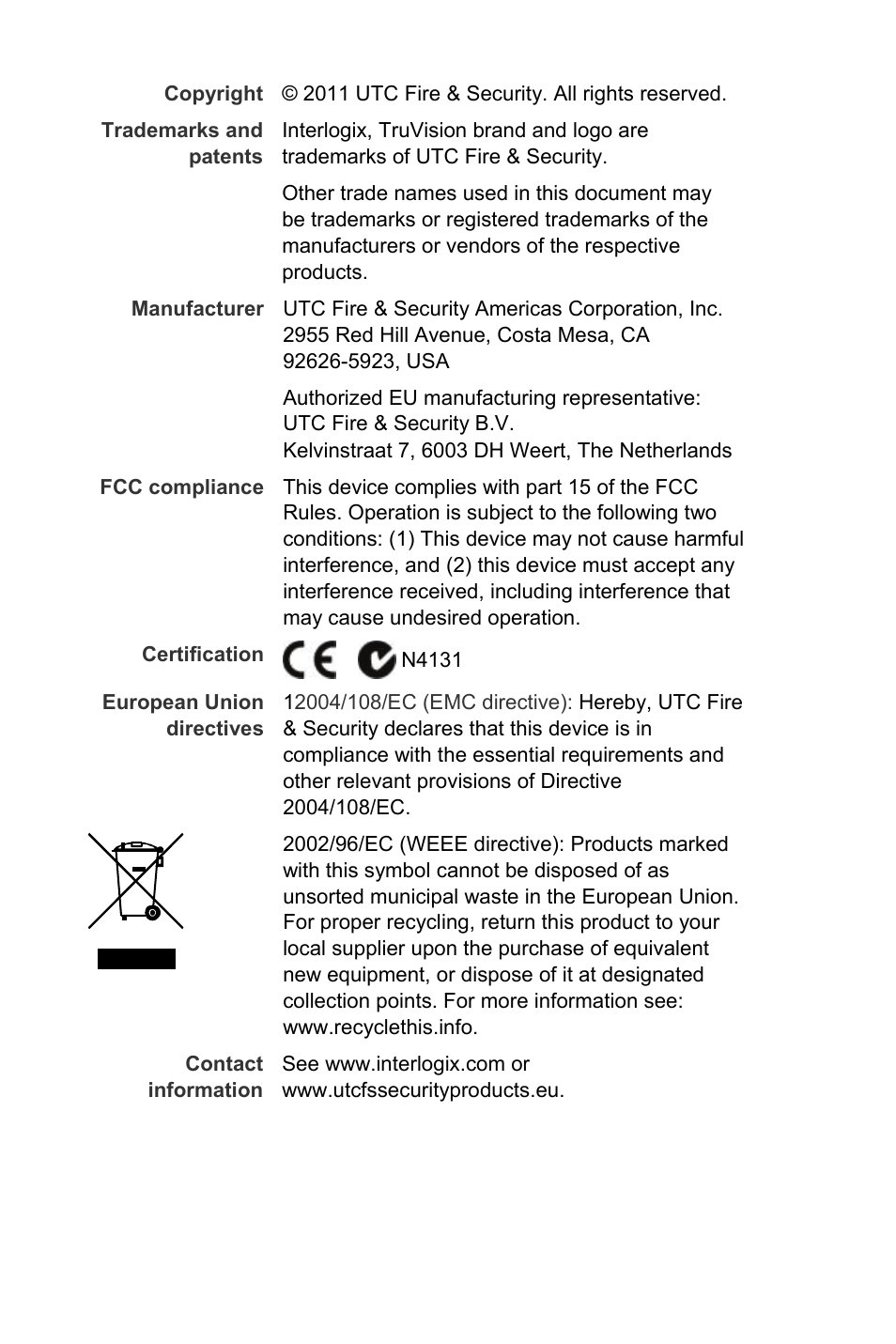 Interlogix TruVision IP Open Standards Dome Cameras Quick Start User Manual | Page 2 / 16