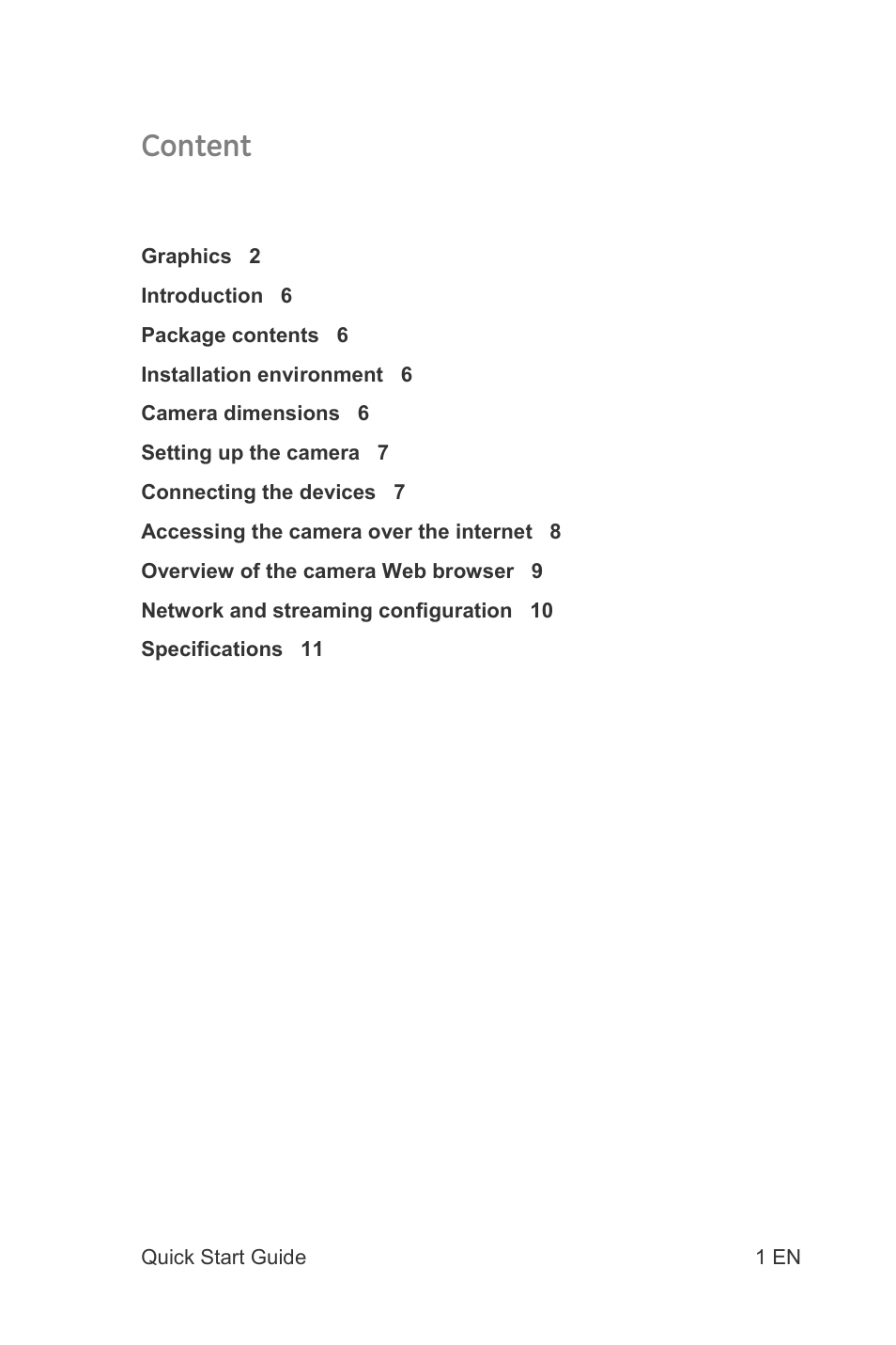 Content | Interlogix TruVision IP Open Standards Dome Cameras Quick Start User Manual | Page 3 / 16