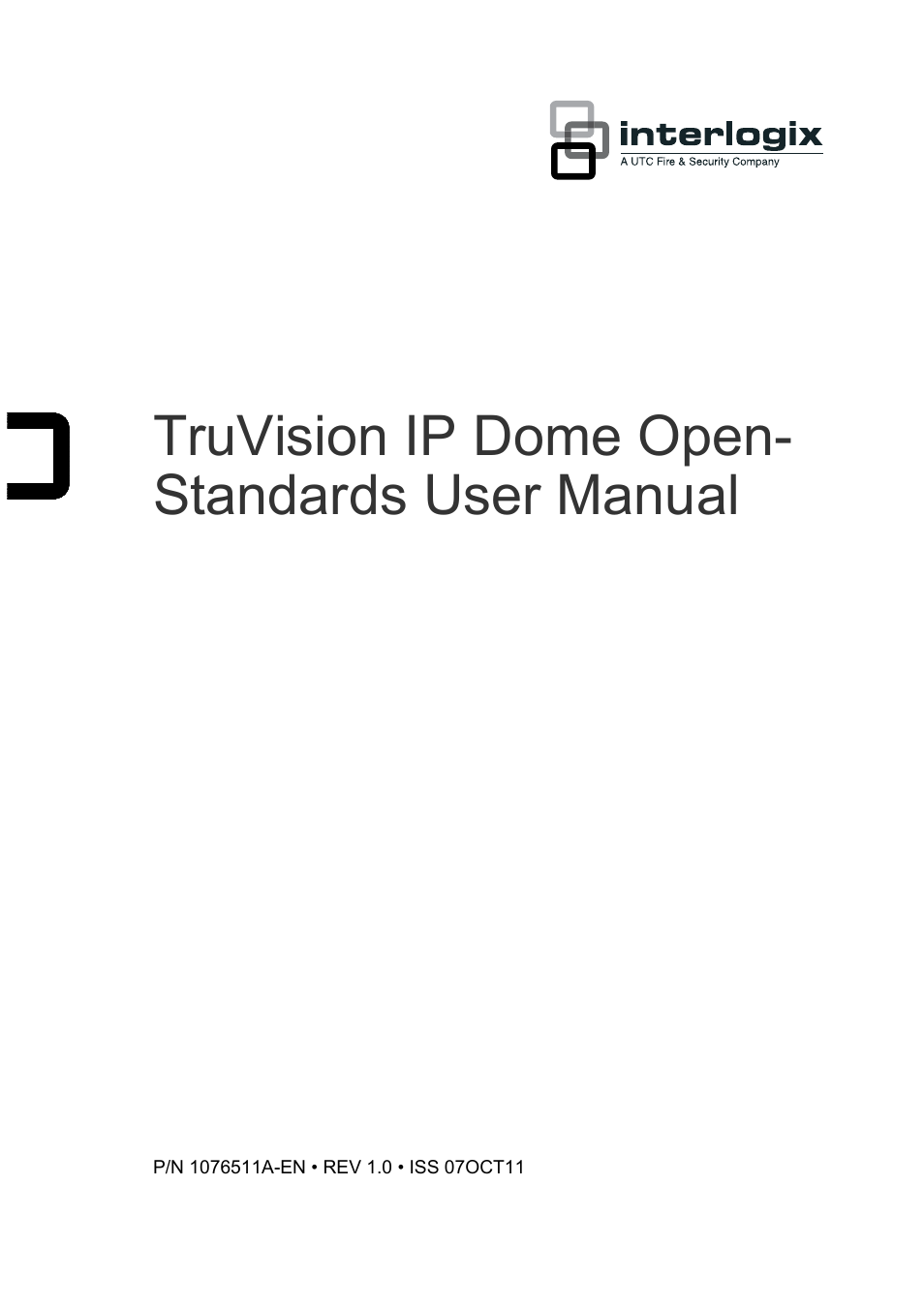 Interlogix TruVision IP Open Standards Dome Cameras User Manual User Manual | 68 pages