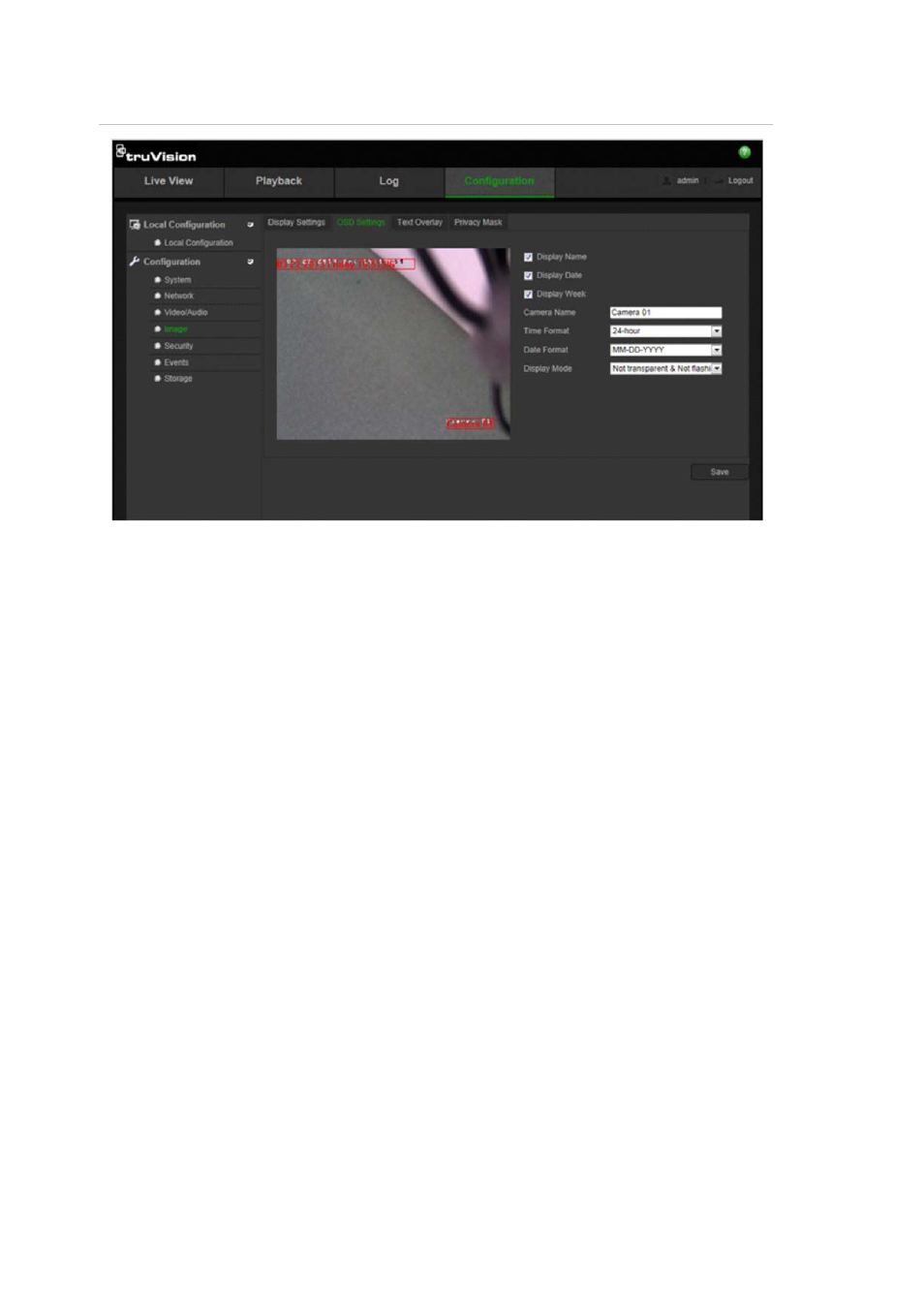 Interlogix TruVision IP Open Standards Outdoor Cameras Configuration Manual User Manual | Page 22 / 47